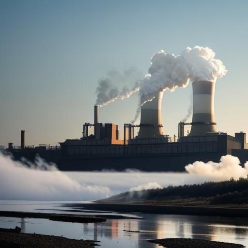 Coal Power Station Spewing Smoke