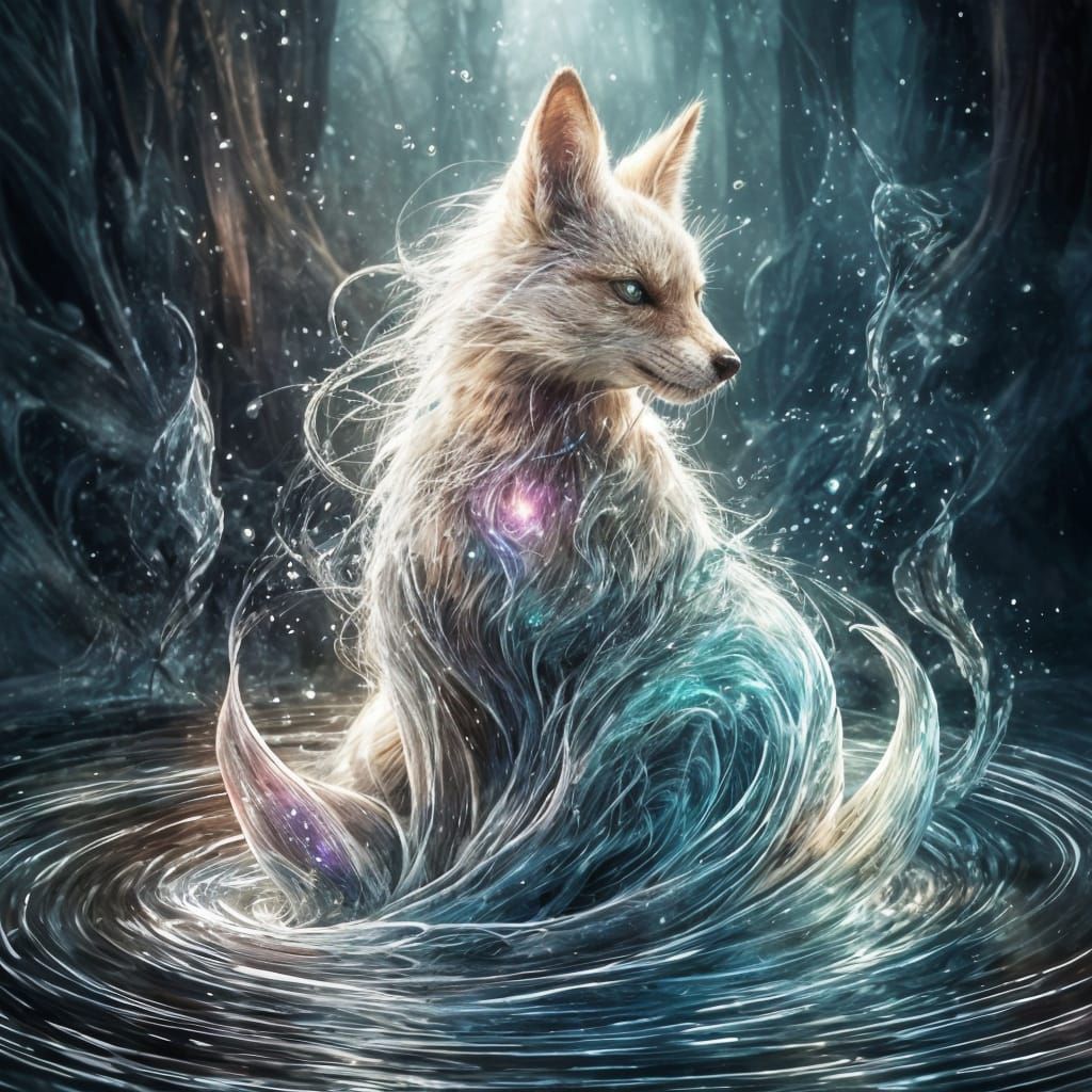 Surreal Water Spirit in Ethereal Light