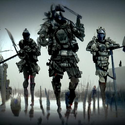 Futuristic Warriors Ready for Battle