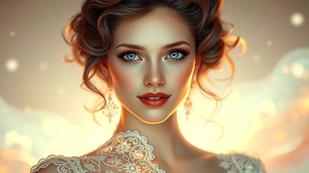 Ethereal Beauty in a Radiant Portrait