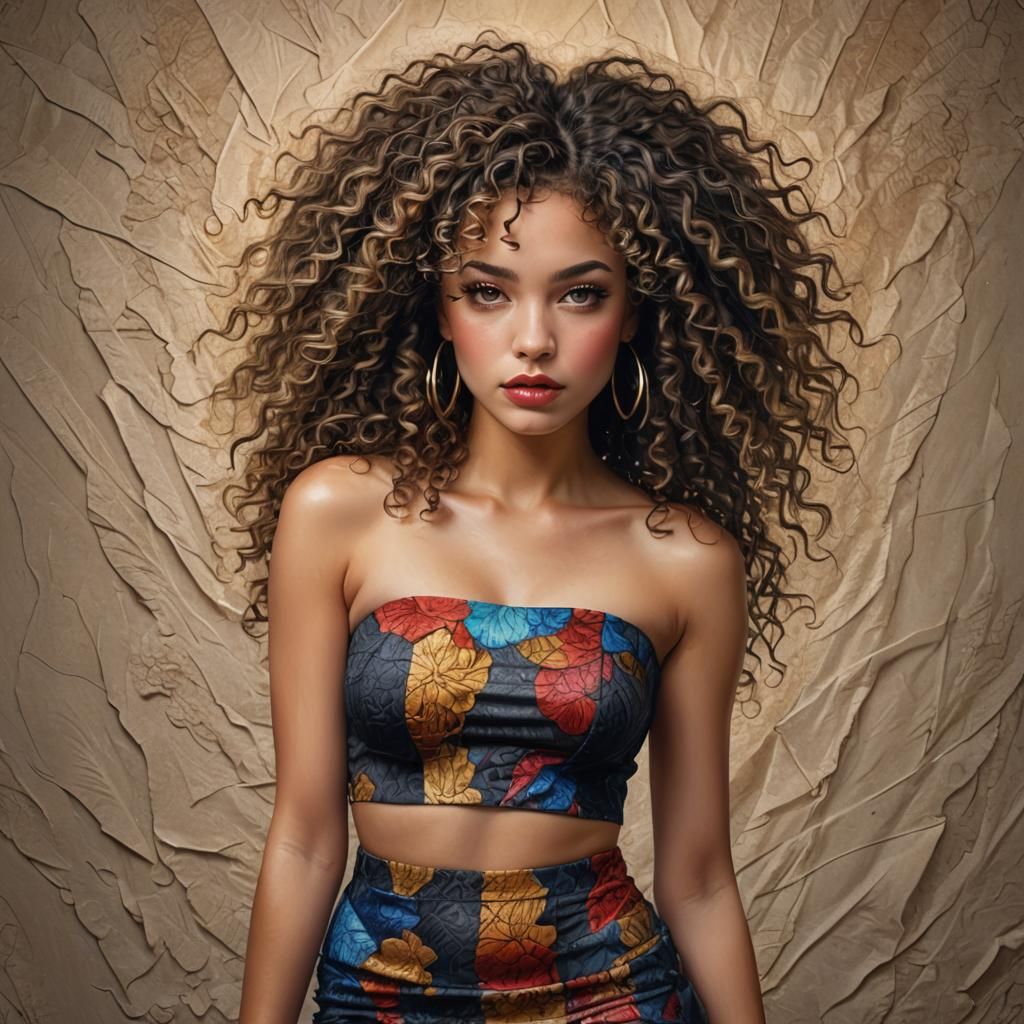 Stunning Woman Portrait in Detailed Digital Art Style