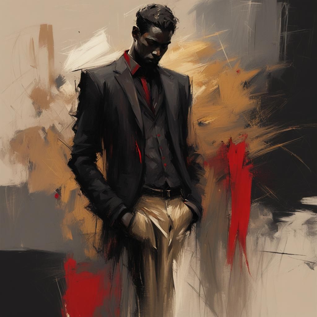 Conceptual Portrait in Bold Colors and Textures