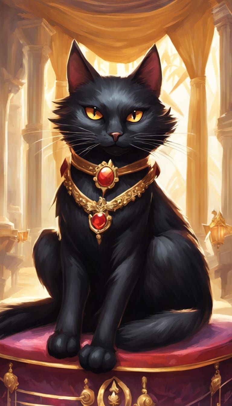 Majestic Black Cat Fit for a Queen