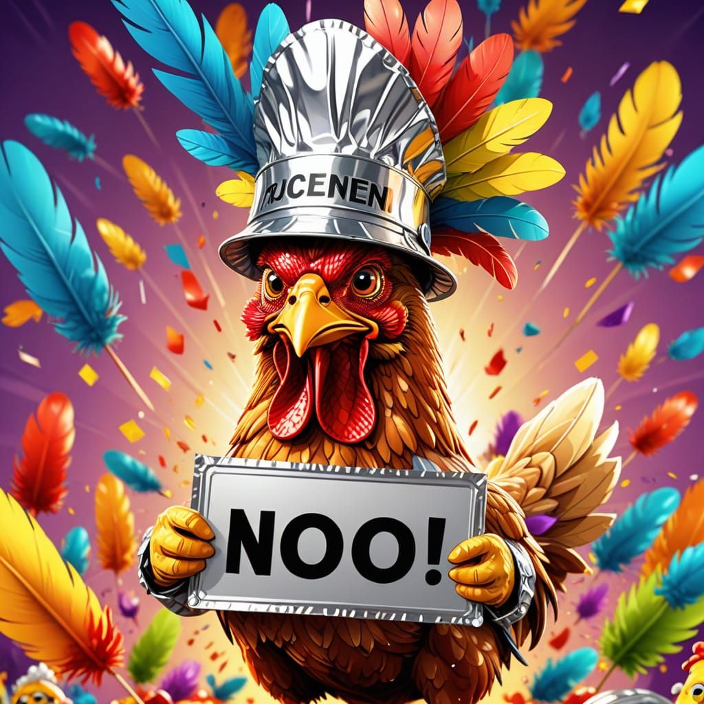 Chicken Awareness Campaign Art in Comic Book Style