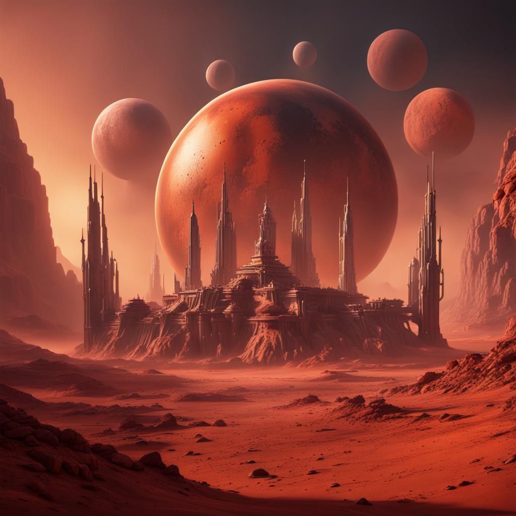 Martian Queen Fantasy Concept Art in Deep Color