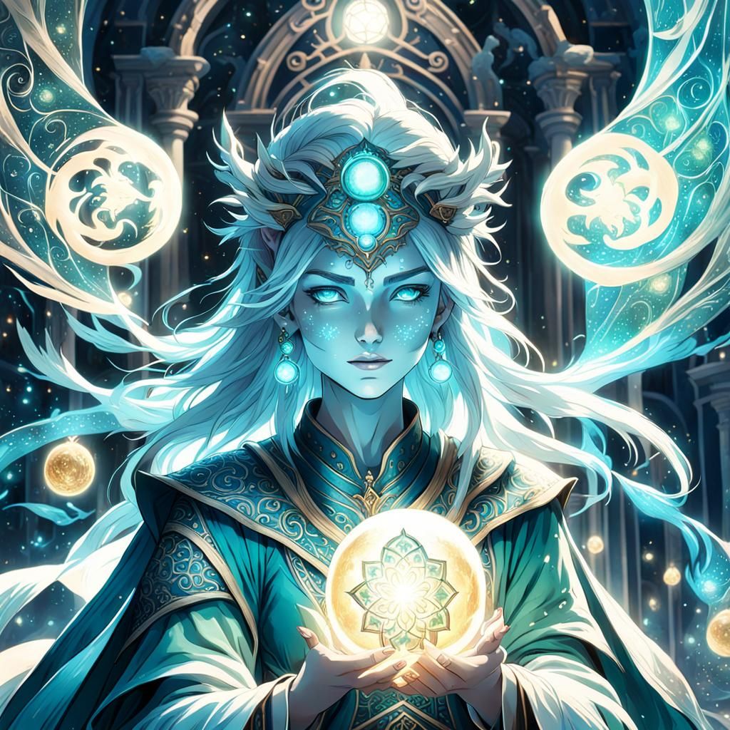 Rimurus Holding Arcane Orb Fantasy Concept Art