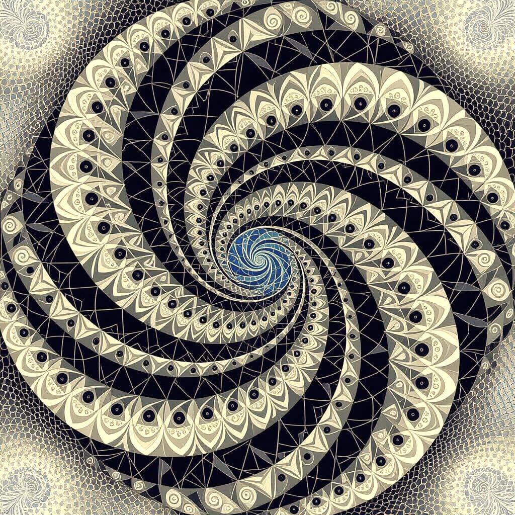 Abstract Vector Fractal with 3D Shading