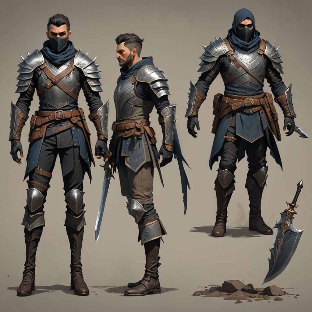 Agile Bandit Concept Art in Detailed Matte Painting Style