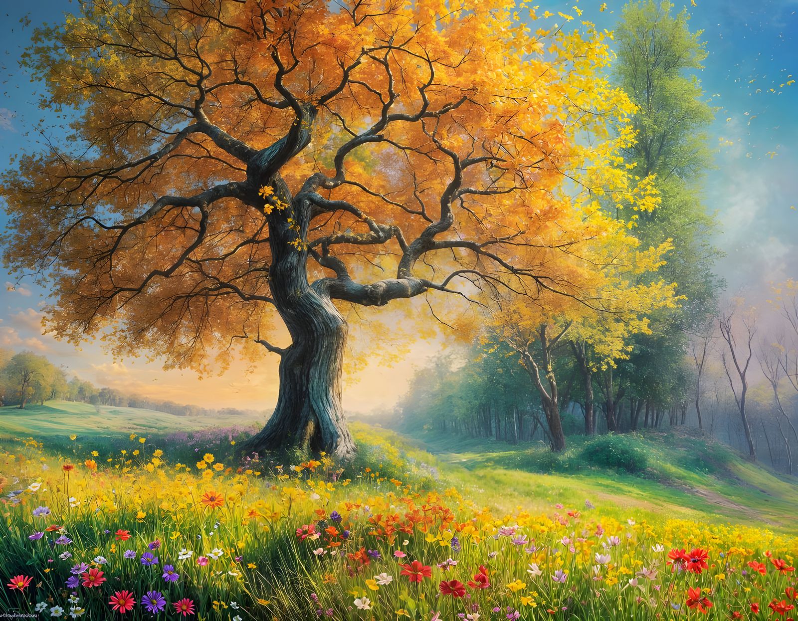 Surreal Landscape in Vibrant Colors