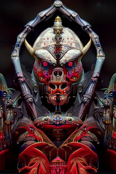 Hordak Samurai Mecha in Psychedelic Style