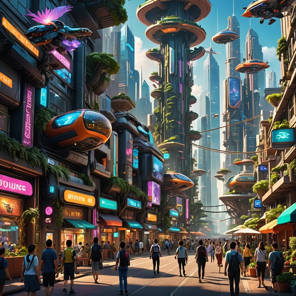 Futuristic Cityscape: Life in 2084 as Concept Art
