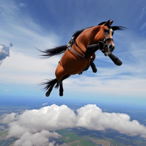 Skydiving Horse