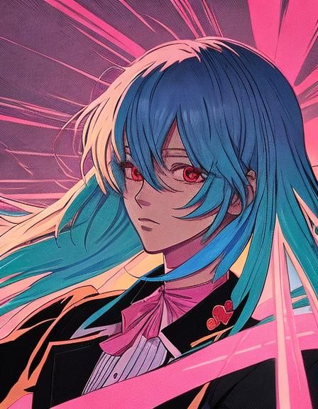 Anime Girl in City Street, Studio Trigger Style