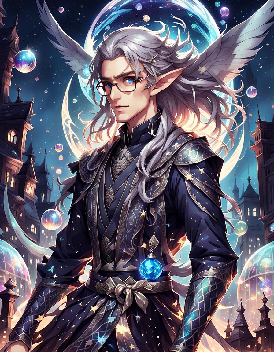 Handsome Elf in Magical City: Manga Concept Art