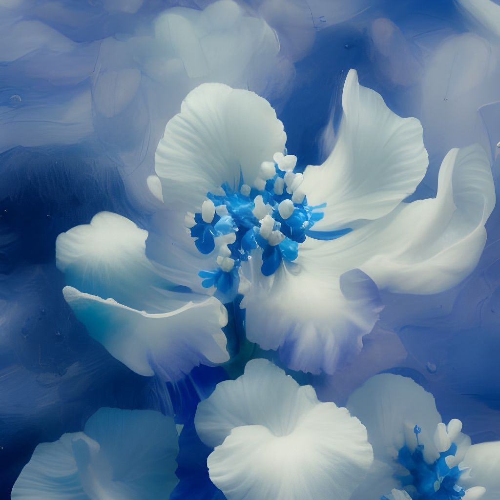 Hyperdetailed Bluebonnet Flower Oil Painting