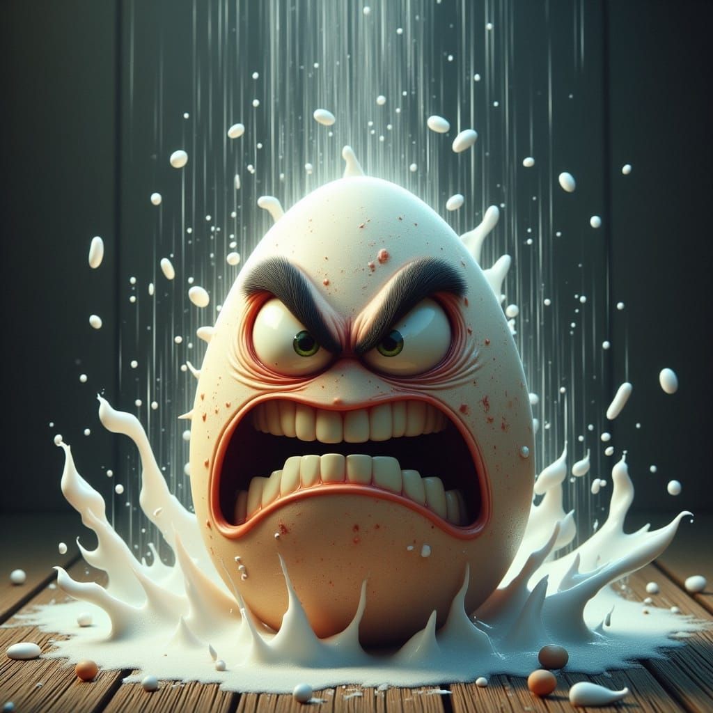 Furious Egg Experiences Soap Suds