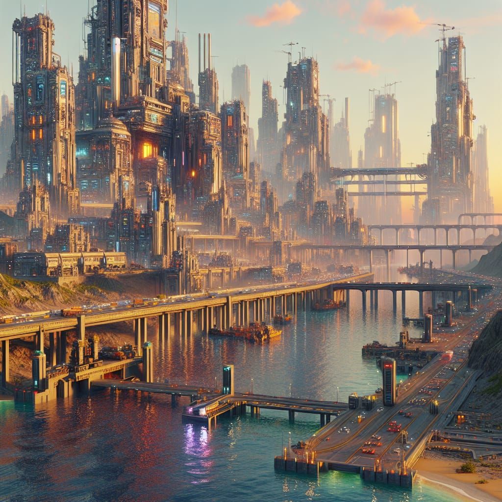 Post-Apocalyptic City Built with Advanced Technology