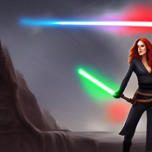 Star Wars: Mara Jade as Jedi Matte Painting