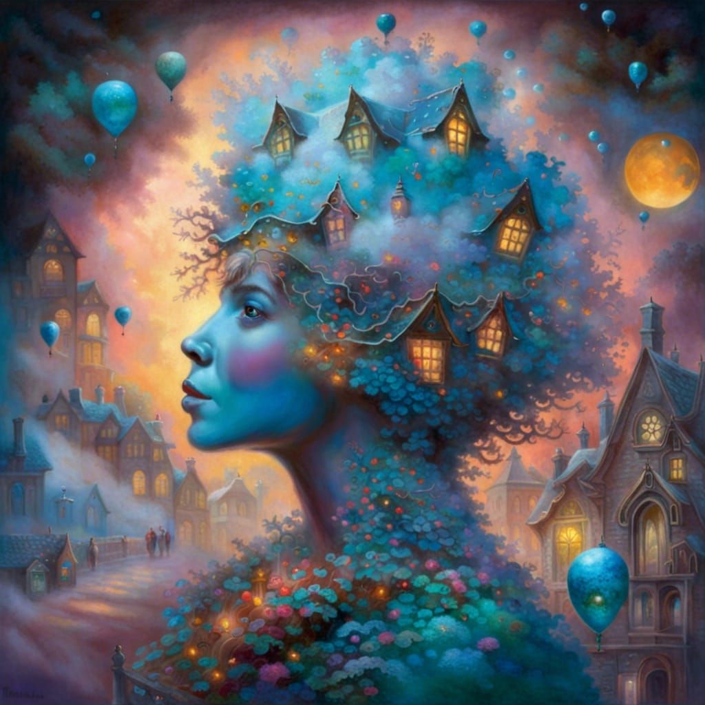 Ethereal Maximalist Fantasy in Luminist Style