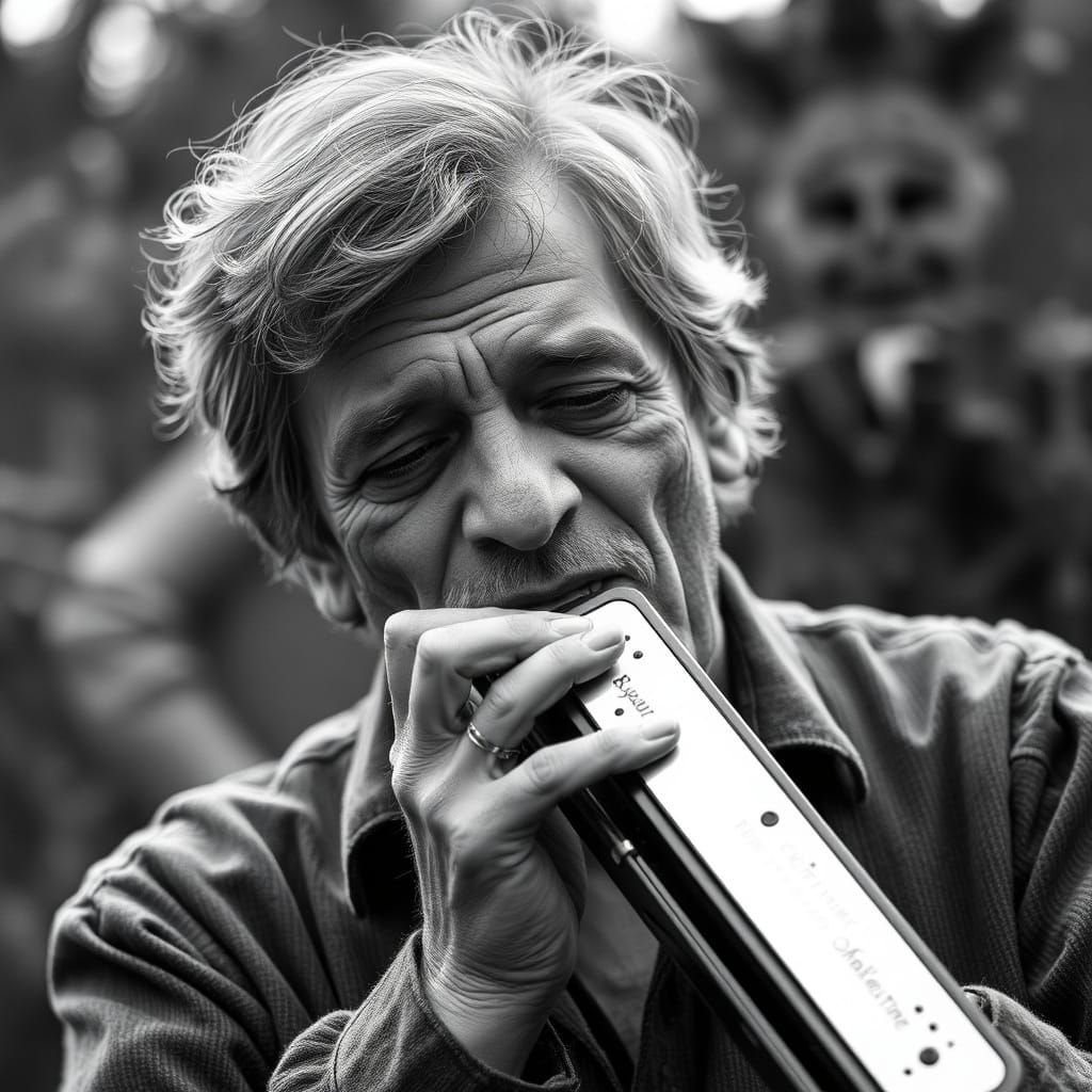 Unexpected Harmonica Player