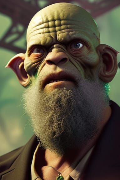 Mushroom Humanoid Portrait in Hyperrealistic Style