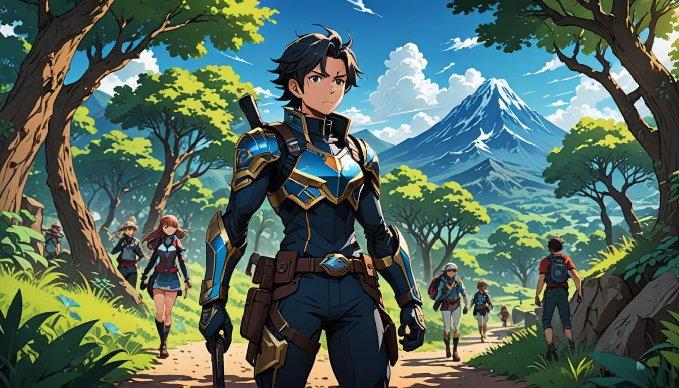 Lively Anime Card on Super Trail: Cel-Shaded Manga