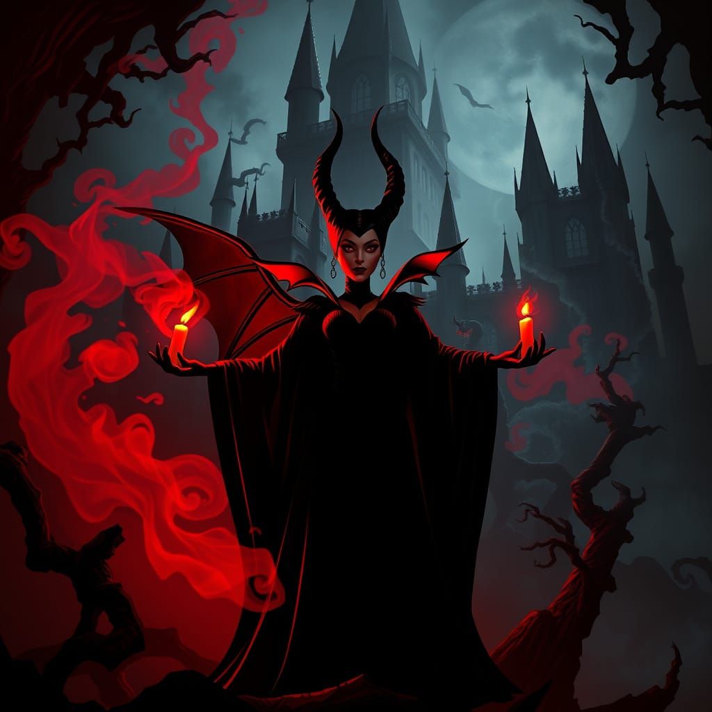 Maleficent Reigns Supreme in Dark, Mystical Lair