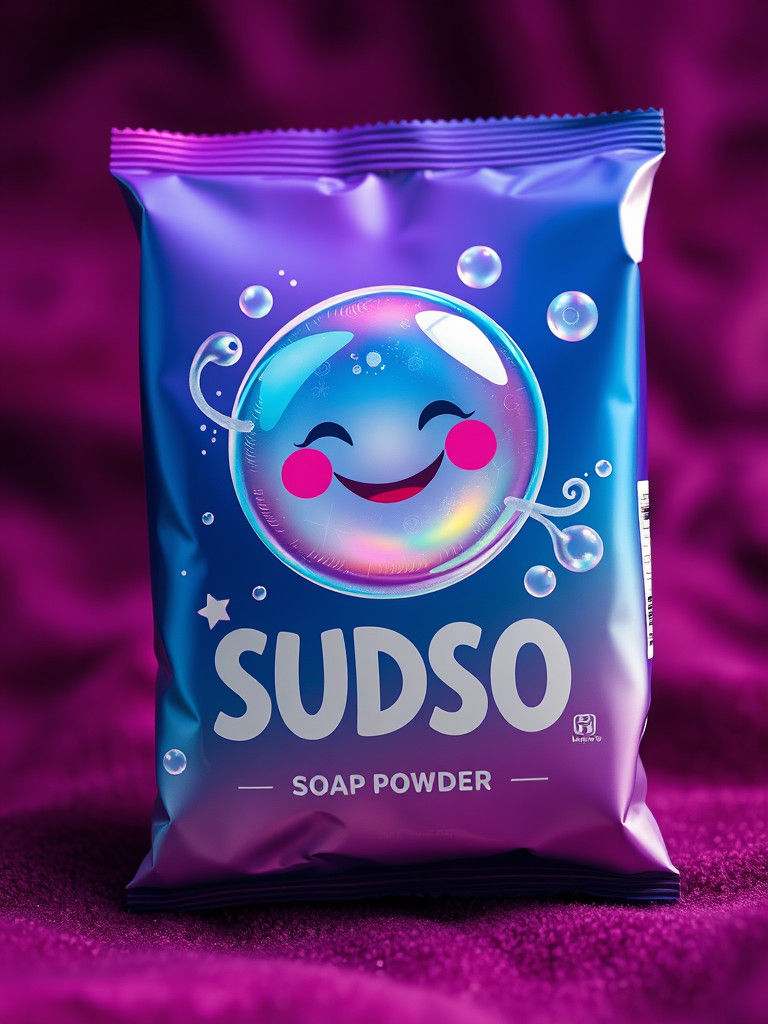 Anthropomorphic Soap Bubble Adorns SUDSO Packet