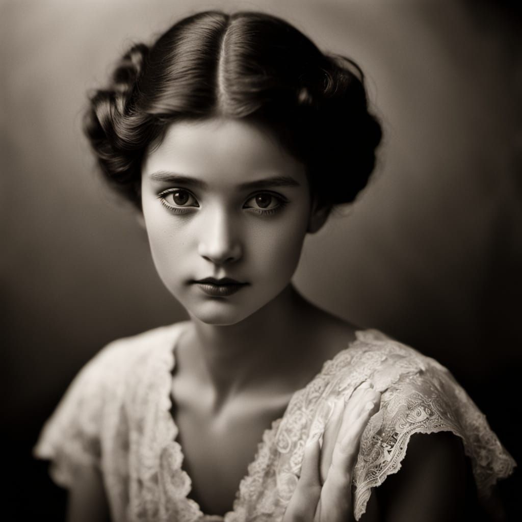 Mysterious Woman Portrait in Film Noir Style