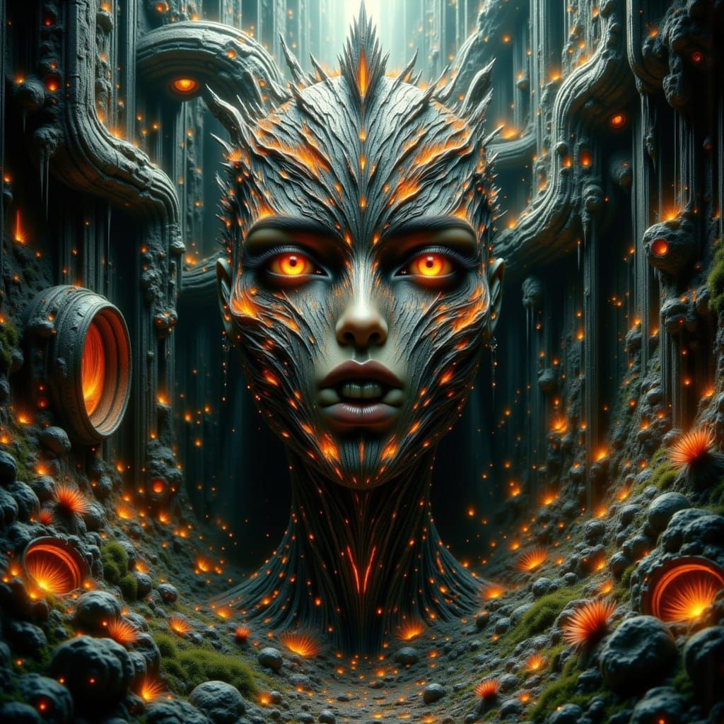 Creepy Metal Garden with Steampunk Flora