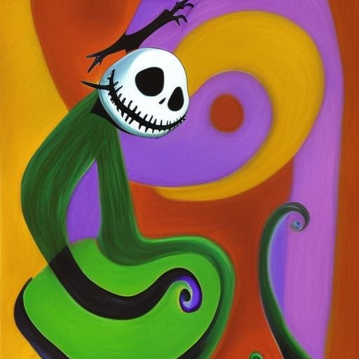 Abstract Nightmare Before Christmas Art
