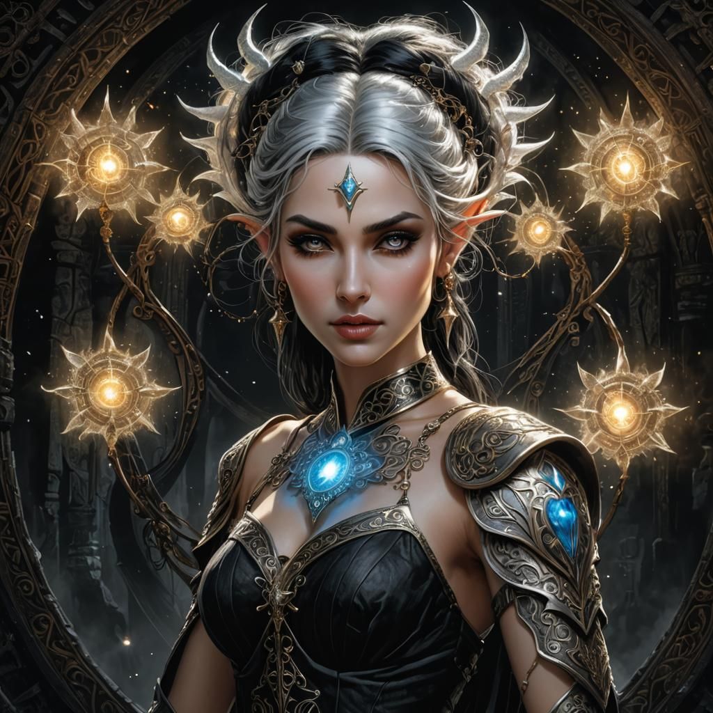 Beautiful Elf Woman in Realism Style