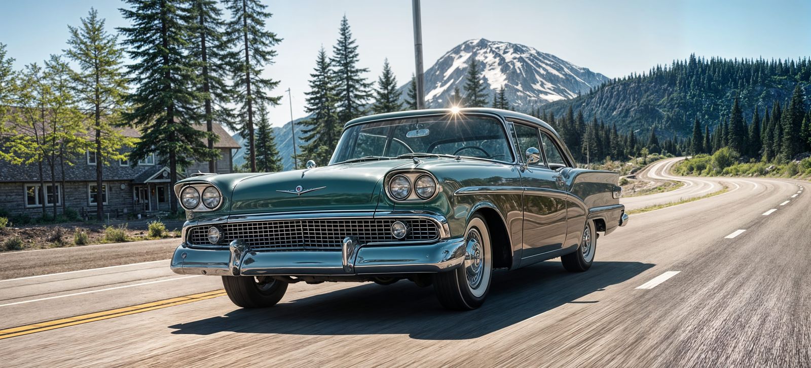 1958 Edsel Pacer on Glacier Highway, Alaska
