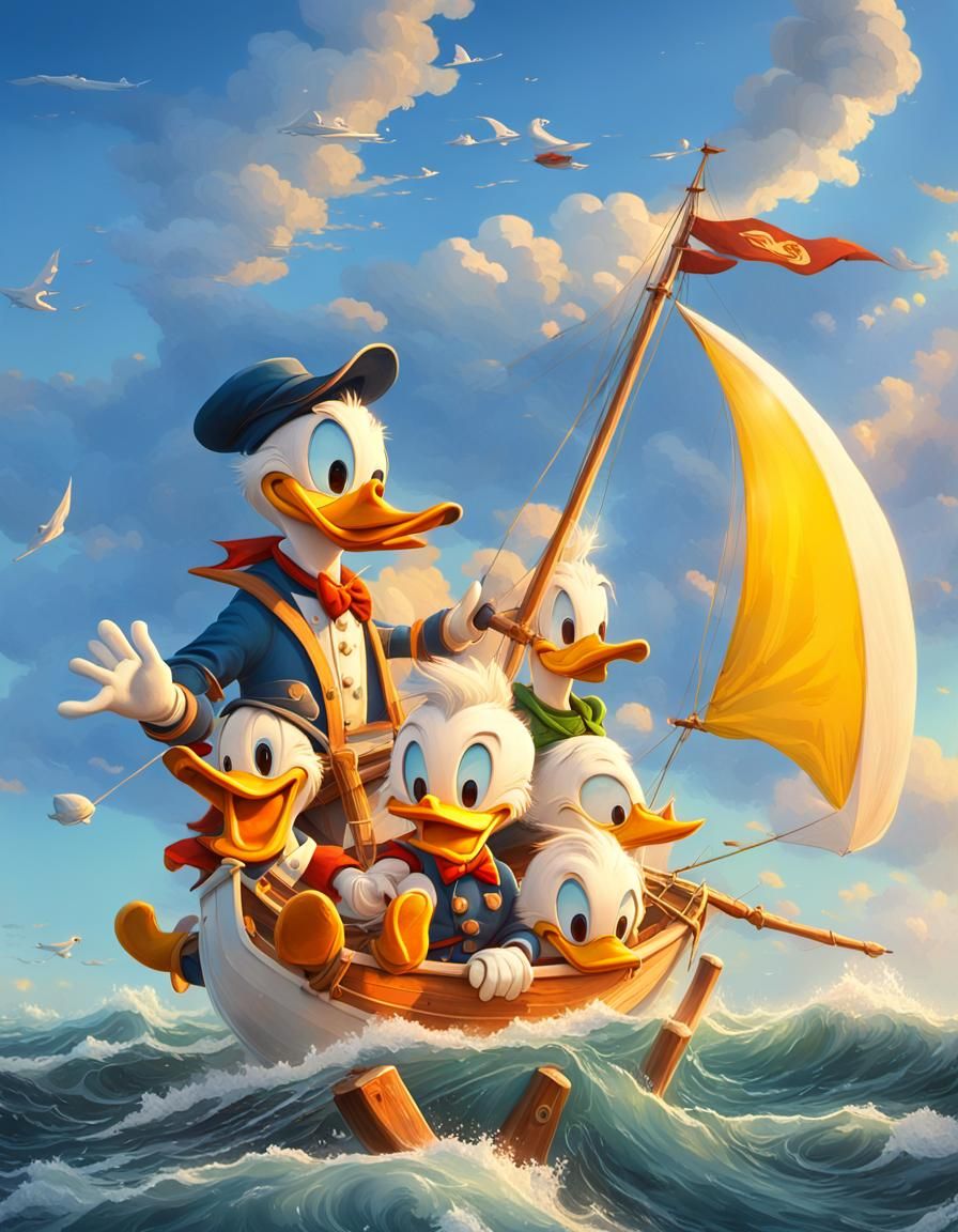 Donald Duck Sailing: Cinematic Digital Matte Painting