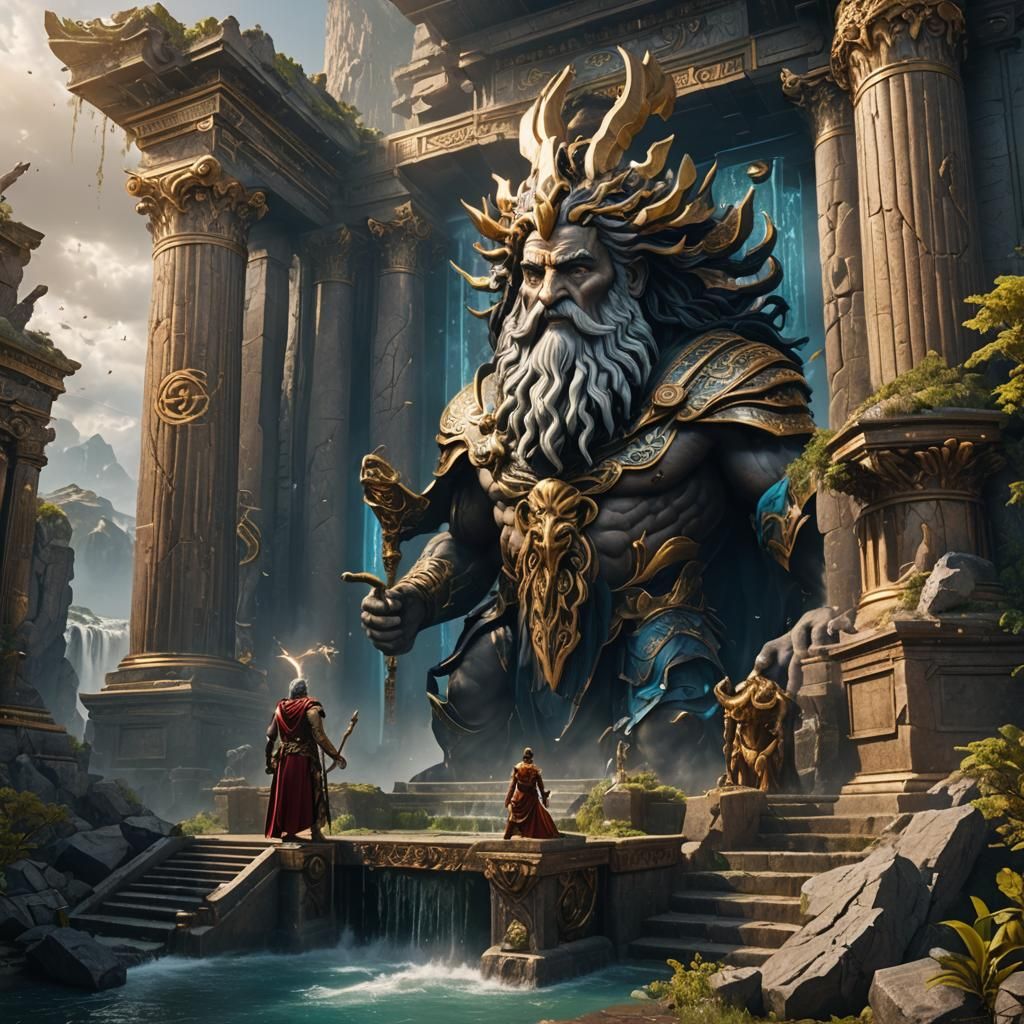 Zeus and Erya in Detailed Fantasy Art