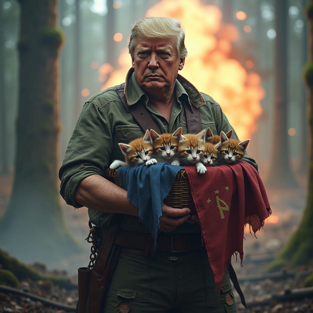 Donald Trump Saving Kittens From Communists