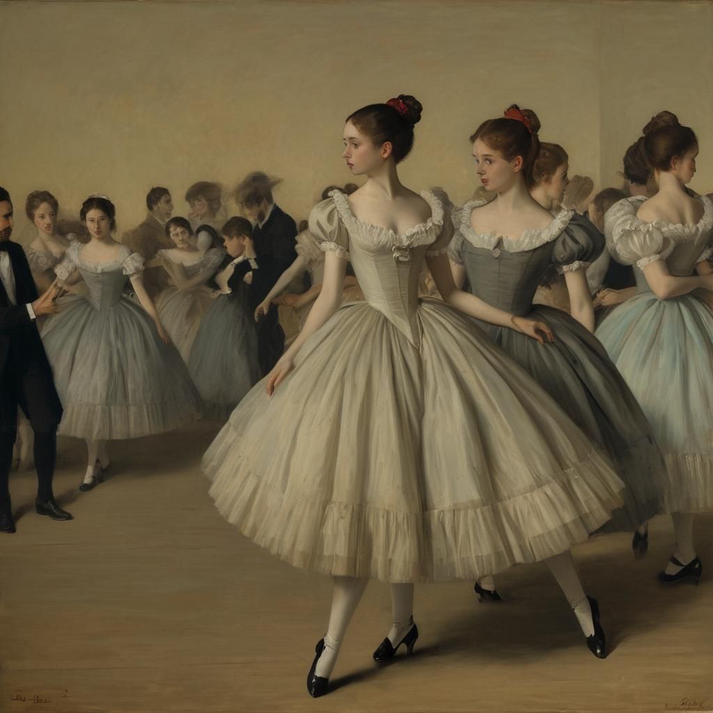 Dark Dessert Dress in Impressionist Style