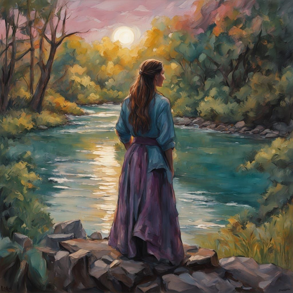 Serene Goddess of the Golden River