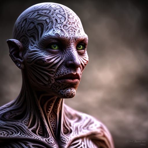 Scarred Lizardfolk Woman: Hyperrealistic 64MP Portrait