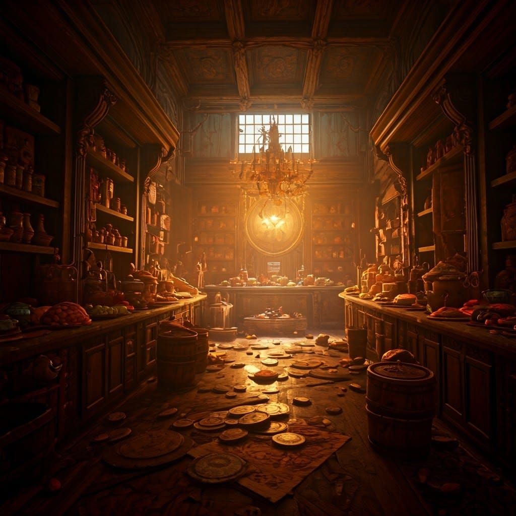 Opulent Pantry: A Baroque Fantasy of Abundance