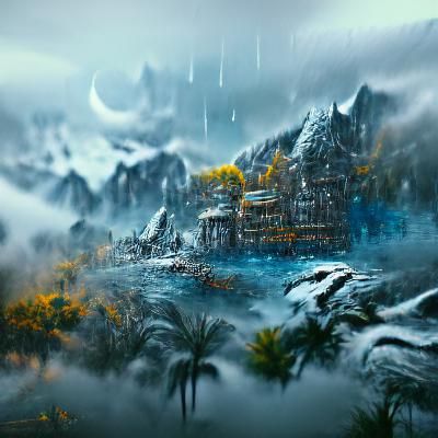Island in a Storm: Detailed Matte Painting