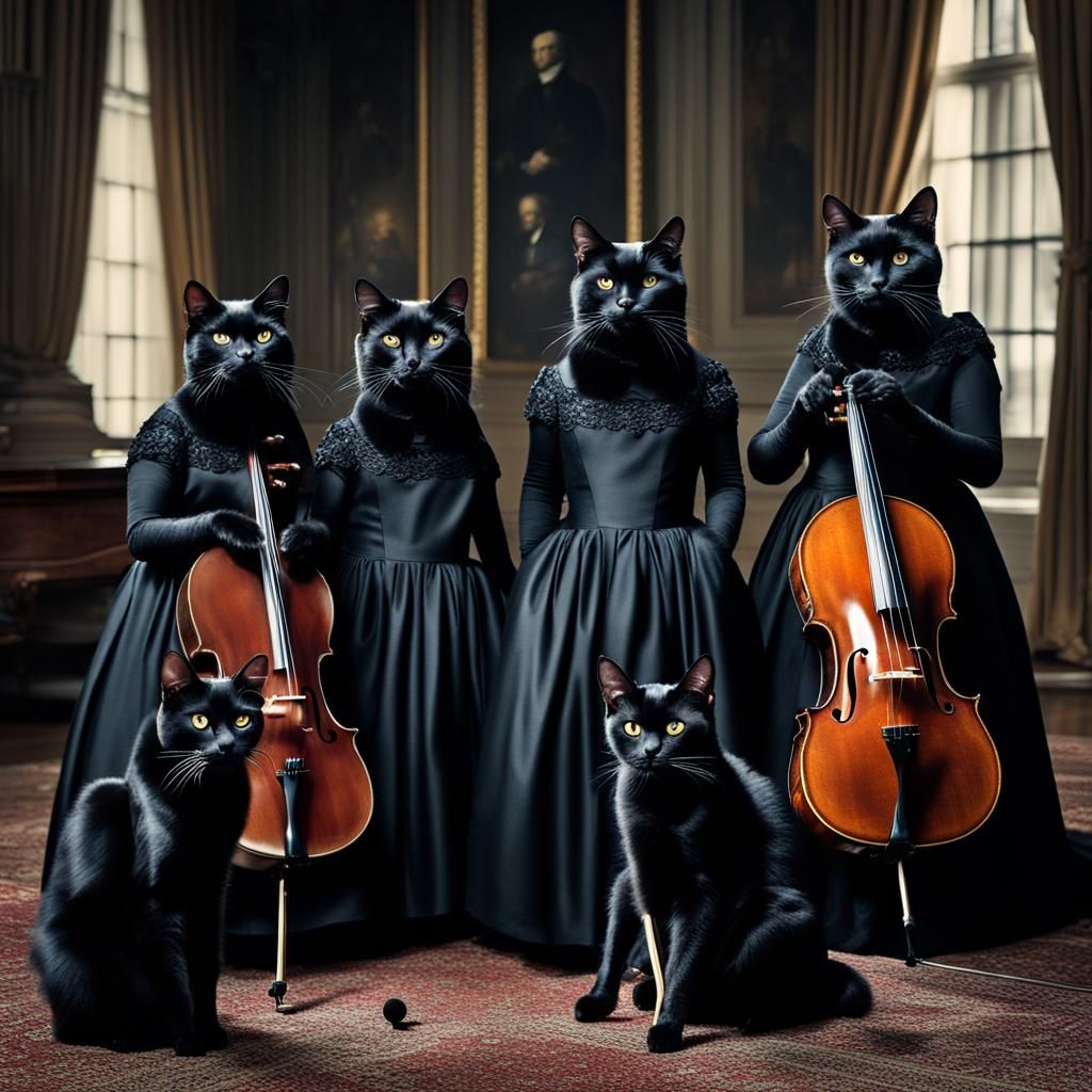 Black Cats String Quartet Debut in Hyperrealism