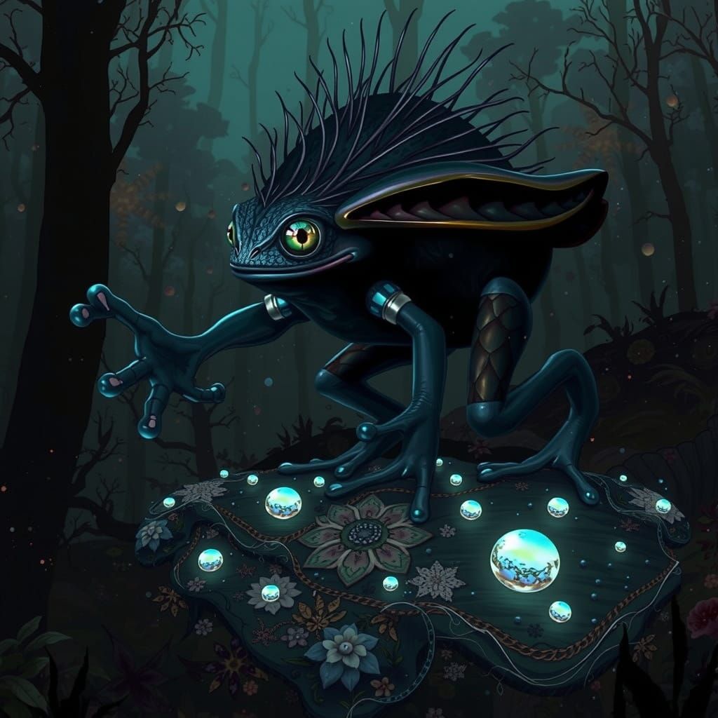 Dreamlike Entity Born from Swirling Clouds