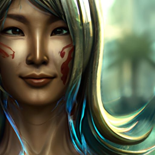 Detailed Portrait in Volumetric Lighting Style