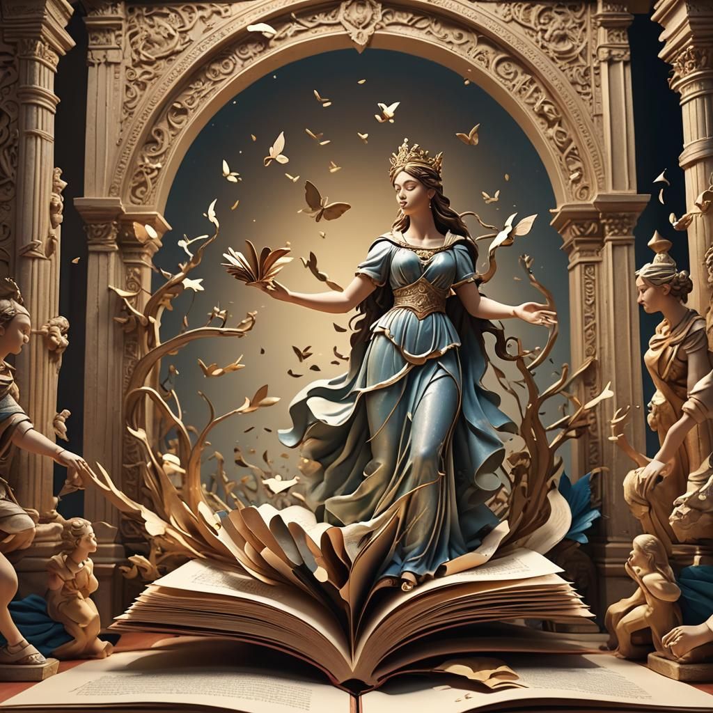 Goddess of Love Emerges from 3D Pop-Up Book