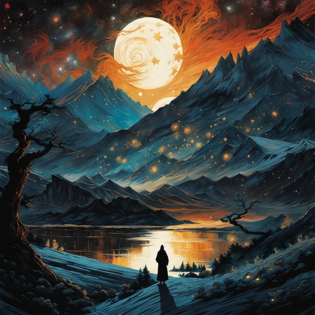 The moon fighting the sun