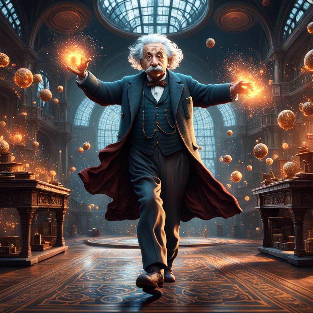 Einstein Does Harmel Shuffle: Detailed Matte Painting