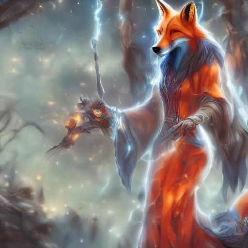 High Fantasy Fox God: Cinematic Film Still