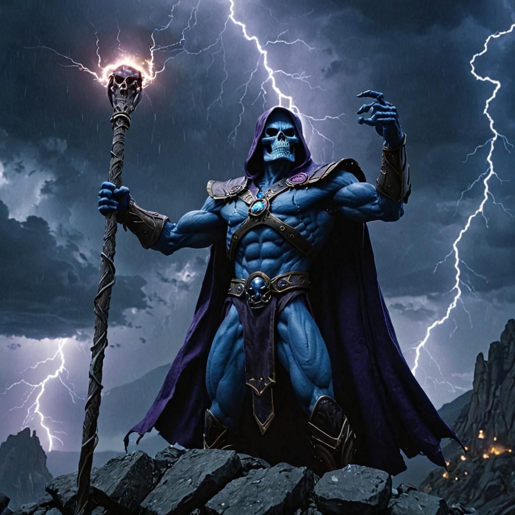 Skeletor, Lord of Evil, in Cinematic Lightning Storm