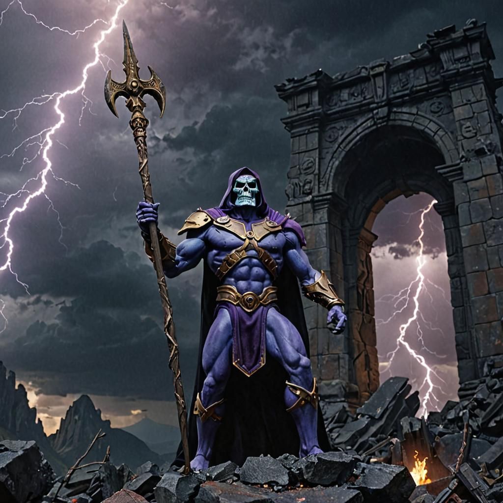 Skeletor, Lord of Evil, in Dark Fantasy Film Still
